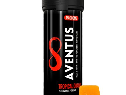 15,000mg AVENTUS8 GUMMIES TROPICAL ORANGE DELTA 9 + THC-A + NANO THC-P LIVE RESIN EXOTIC BLEND