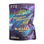 4U20 THC Blend Gummies – Blue Razz Indica | 200mg Each, 20ct