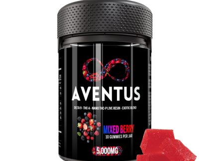 Aventus Exotic Blend Gummies – Mixed Berry (5000mg, 10ct Jar)