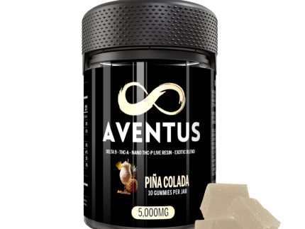 Aventus8 Exotic Blend Gummies – Piña Colada (5000mg, 10ct Jar)