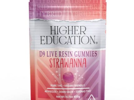 Higher Education D9 Live Resin Gummies | 1200MG Strawnana – Hybrid