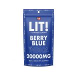 LIT THC Gummies 20000MG 40 Count - Berry Blue Indica