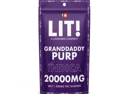 LIT THC Gummies 20000MG 40 Count - Granddaddy Purple Indica