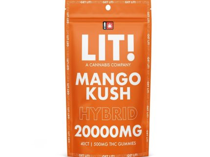 LIT THC Gummies 20000MG 40 Count - Mango Kush Hybrid