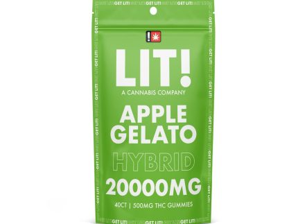 LIT THC Gummies 20000MG-Pack of 1 | 40 Count - Apple Gelato Hybrid