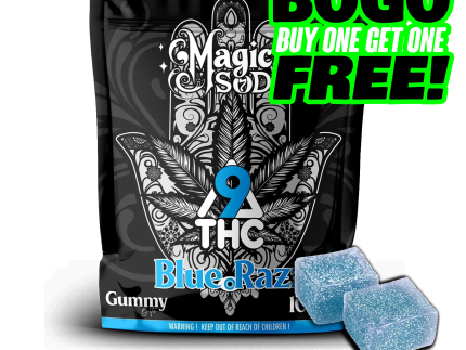 MAGICSOD D9 THC Blue Razz Gummies (5pcs)