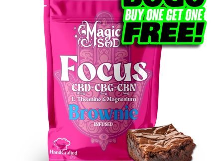 MAGICSOD Focus Brownie infused with (CBD + CBG + CBN @ 300mg) + L-Theanine & Magnesium