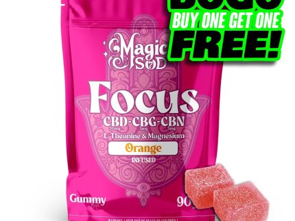 MAGICSOD FOCUS CBD-CBG-CBN L-THEANINE & MAGNESIUM GUMMY 900MG - ORANGE