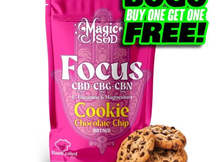 MAGICSOD Focus Chocolate Chip Cookie infused with (CBD + CBG + CBN @ 300mg) + L-Theanine & Magnesium