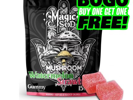MAGICSOD Mushroom Watermelon Strawberry Gummies 1500mg