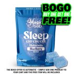 MAGICSOD Sleep Blueberry Gummies infused with (CBD + CBG + CBN @ 750mg) + Melatonin