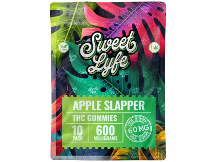 Vegan Gummies 600 MG THC - Bag - Apple Slapper