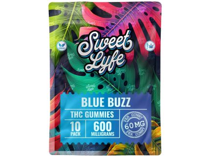 Vegan Gummies 600 MG THC - Bag - Blue Buzz
