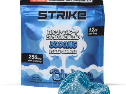 VEGAN GUMMIES STRIKE THC-A + THC-P EXPLOSIVE BLEND BLUEBERRY