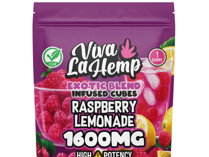 viva la hemp Exotic Blend Infused Cubes – 1600MG Raspberry Lemonade